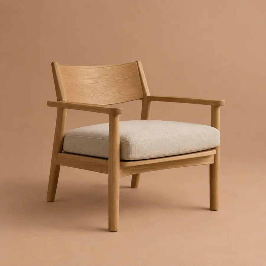 Oak Lounge Chair